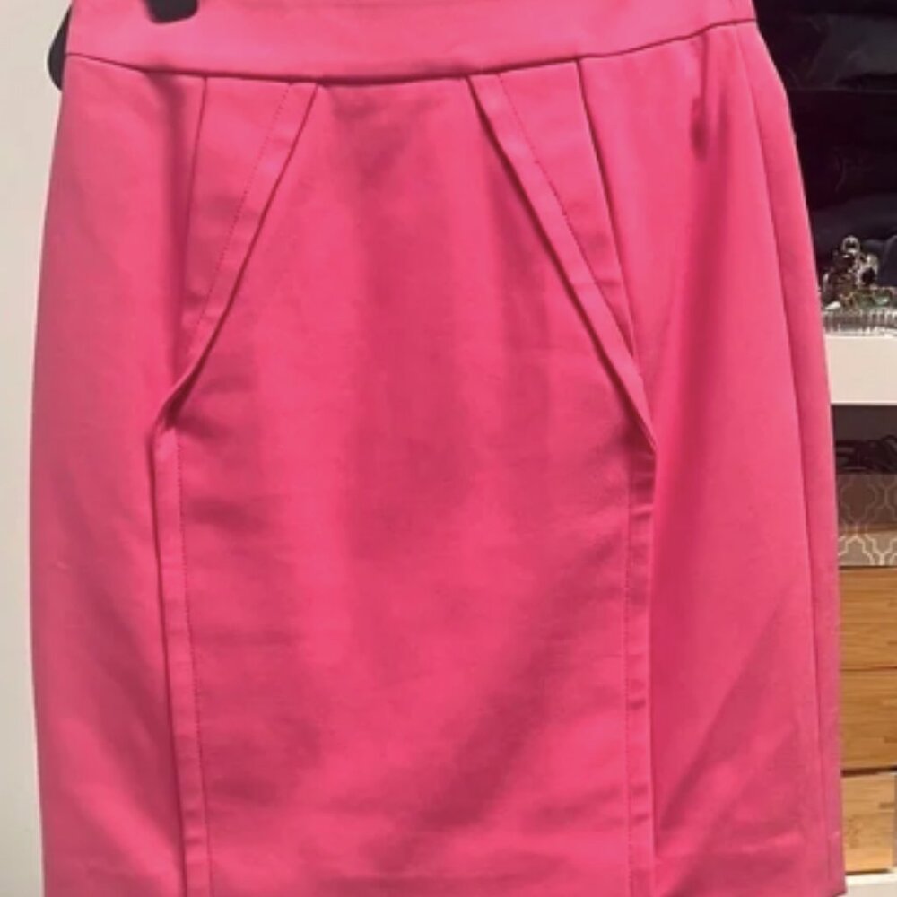 Antonio Melani Bubble Gum Pink Girly Pencil Skirt Size 8 - Picture 3 of 9